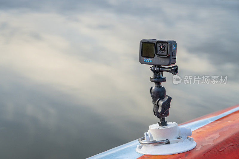 GoPro Hero 10动作相机安装在桨板或皮艇上